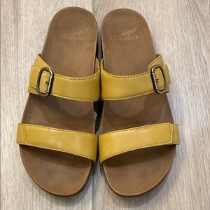 Dansko Justine Calf Sandal in Yellow